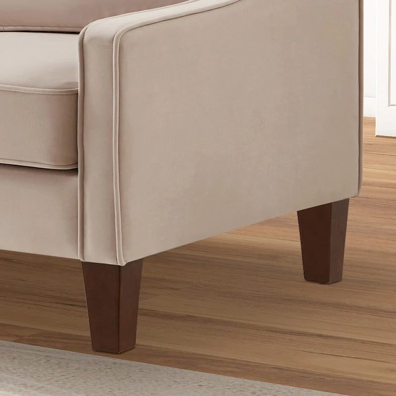 Modern Velvet Loveseat 2 Seater Sofa For Living Room