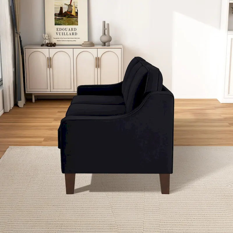 Modern Velvet Loveseat 2 Seater Sofa For Living Room