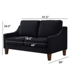 Modern Velvet Loveseat 2 Seater Sofa For Living Room