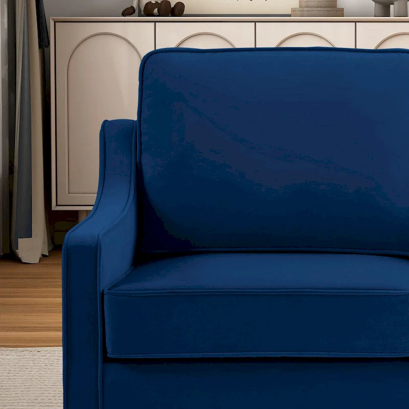 Modern Velvet Loveseat 2 Seater Sofa For Living Room