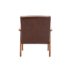 Mid-Century Modern Wooden Upholstered Accent Arm Chair