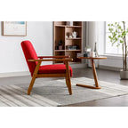 Mid-Century Modern Wooden Upholstered Accent Arm Chair