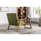 Mid-Century Modern Wooden Upholstered Accent Arm Chair