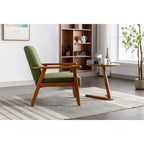 Mid-Century Modern Wooden Upholstered Accent Arm Chair