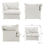 163 U-Shaped Convertible Modular Sectional Sofa, Down Filled Comfort Overstuffed Upholstered