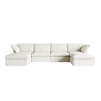 163 U-Shaped Convertible Modular Sectional Sofa, Down Filled Comfort Overstuffed Upholstered