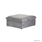 3PCS Living Room Sofa Set, Cloud Modular Sectional Sofa with Storage Ottoman
