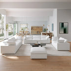 3PCS Living Room Sofa Set, Cloud Modular Sectional Sofa with Storage Ottoman