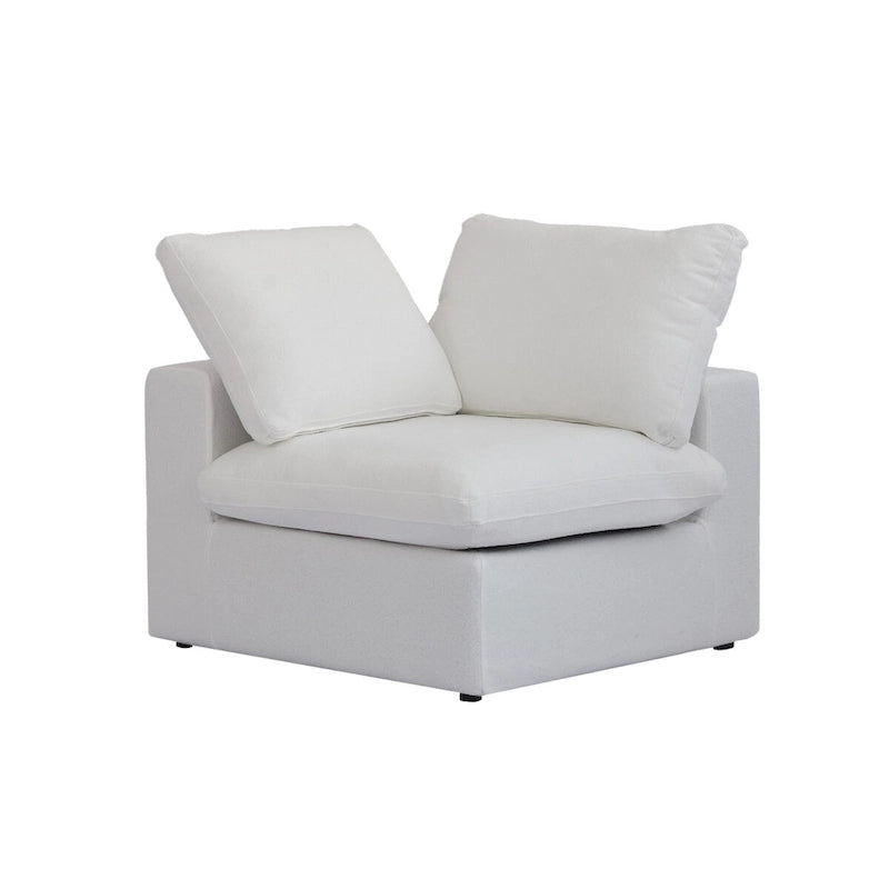 3PCS Living Room Sofa Set, Cloud Modular Sectional Sofa with Storage Ottoman
