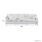 3PCS Living Room Sofa Set, Cloud Modular Sectional Sofa with Storage Ottoman