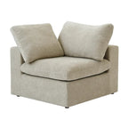 3PCS Living Room Sofa Set, Cloud Modular Sectional Sofa with Storage Ottoman