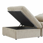 3PCS Living Room Sofa Set, Cloud Modular Sectional Sofa with Storage Ottoman