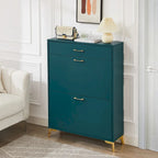 Shoe Storage Cabinet for Entryway, Free Standing Organizer with 2 Flip Drawers, Hidden Shoe Rack for Doorway Hallway Closet