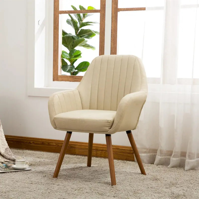 Contemporary Fabric Upholstered Accent Chair