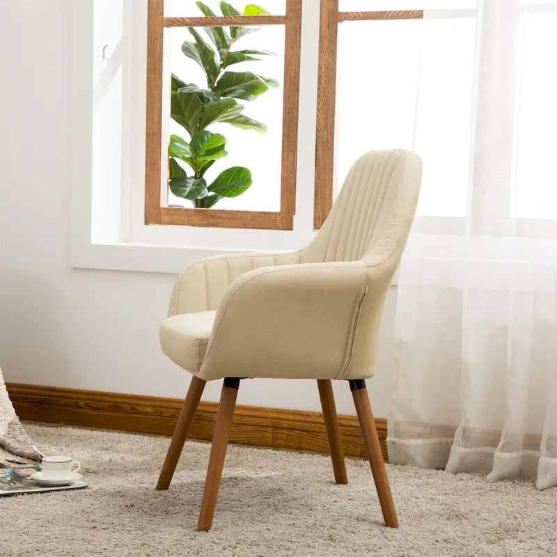 Contemporary Fabric Upholstered Accent Chair