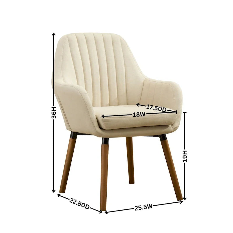 Contemporary Fabric Upholstered Accent Chair