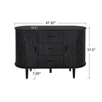 Accent Cabinet with Smoothly Sliding Tambour Doors