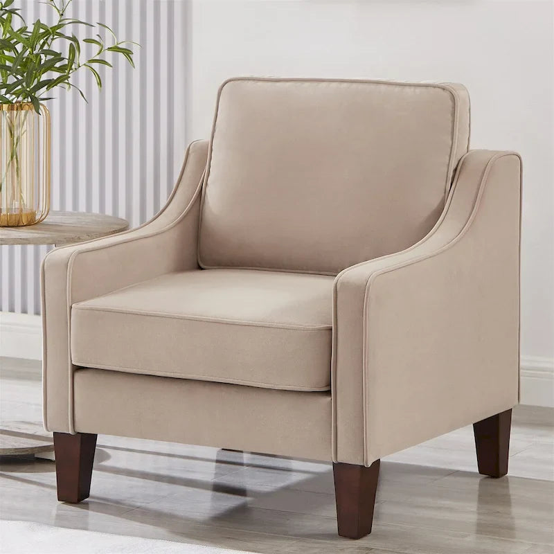 Living Room Single Seat Sofa Chair with Wooden Legs