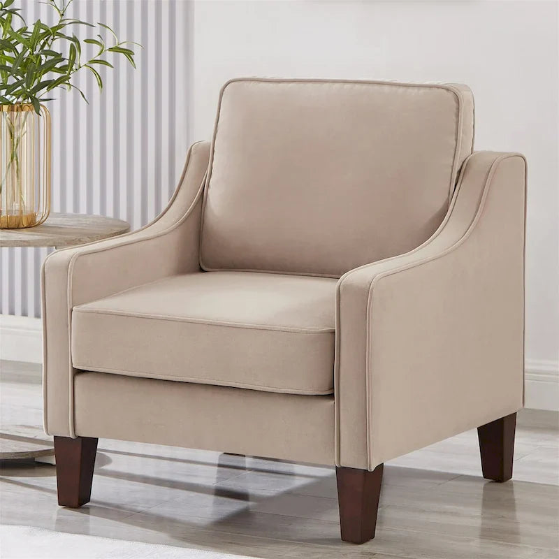 Living Room Single Seat Sofa Chair with Wooden Legs