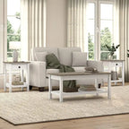 Bush Furniture Mayfield Farmhouse Coffee Table with End Tables