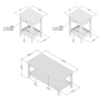 Bush Furniture Mayfield Farmhouse Coffee Table with End Tables