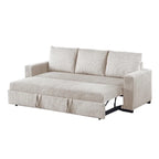 Corduroy Upholstered Convertible Sofa with Cushion Back