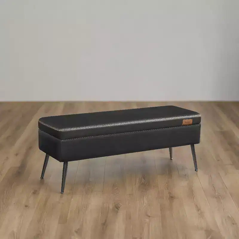 Storage Ottoman Bench, Entryway Bedroom Bench, Storage Bench Safety Hinges, Loads 660 lb