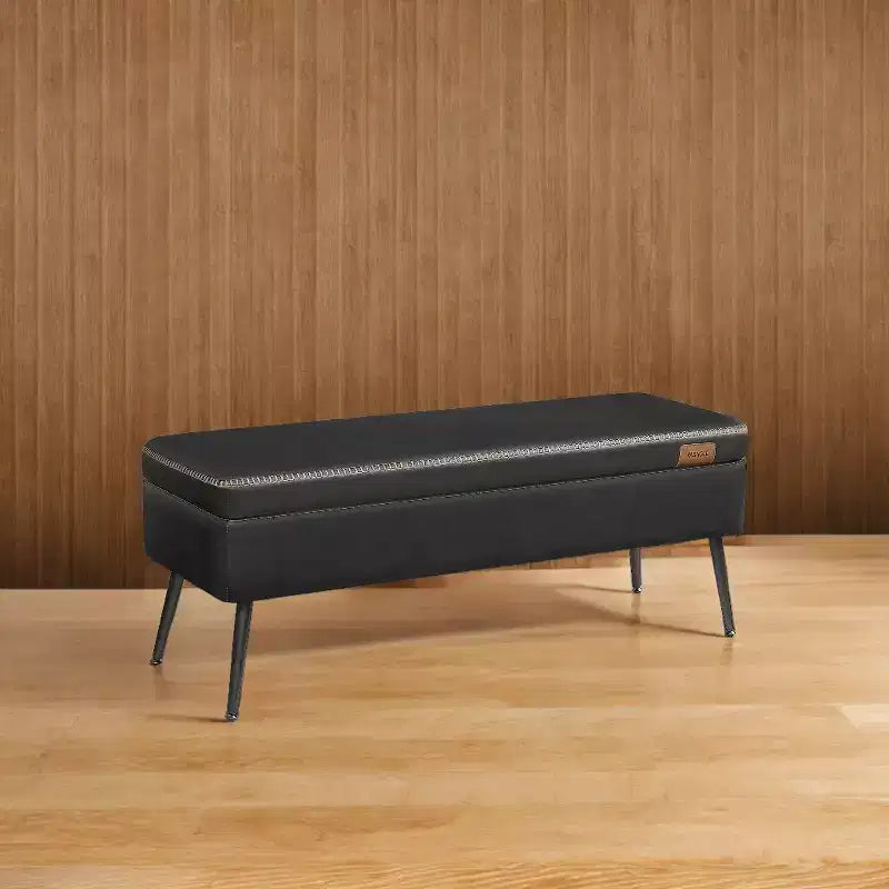 Storage Ottoman Bench, Entryway Bedroom Bench, Storage Bench Safety Hinges, Loads 660 lb