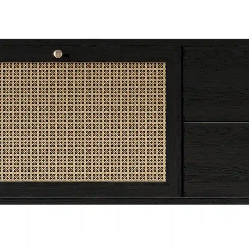 CraftPorch Mid-Century Modern Black TV Stand Console