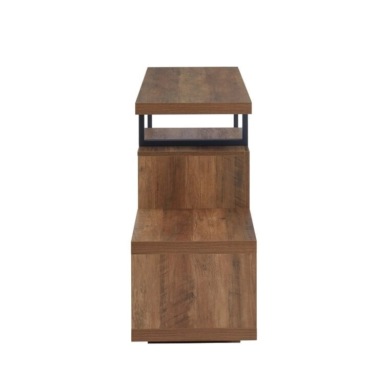 Wood TV Stand Classic Entertainment Center Media Console up to 55 with Electric Fireplace