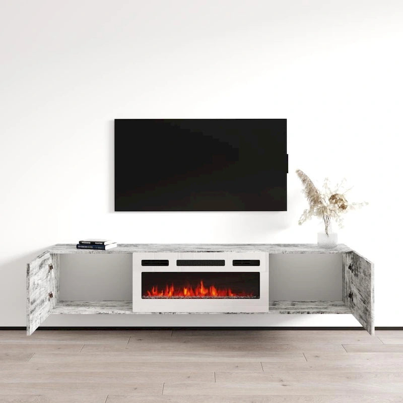 Baja WH-EF Floating Fireplace TV Stand