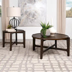 Mavis Dark Brown Round Coffee Table