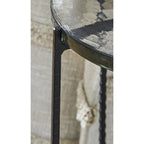 Signature Design by Ashley Newgoren Clear/Black Accent Table - 11W x 11D x 24H