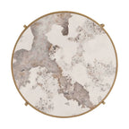 Modern Coffee Table With Sintered Stone Top and Sturdy Metal Frame