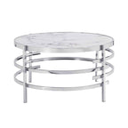 Modern Coffee Table With Sintered Stone Top and Sturdy Metal Frame