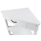 Wood Triangle Corner Side Table for Small Spaces Living Room
