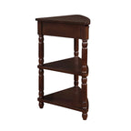Wood Triangle Corner Side Table for Small Spaces Living Room