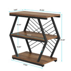 25 End Table 3-Tier Side Table with Metal Frame for Living Room Couch Side, Nightstands Bedsides Table for Bedroom