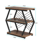25 End Table 3-Tier Side Table with Metal Frame for Living Room Couch Side, Nightstands Bedsides Table for Bedroom