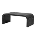 Minimalist Coffee Table with Curved Art Deco Design