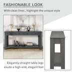 Console Table for Entryway Hallway Sofa Table with Storage Drawers and Bottom Shelf