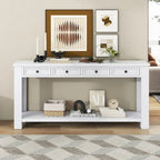 Console Table for Entryway Hallway Sofa Table with Storage Drawers and Bottom Shelf