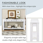 Console Table for Entryway Hallway Sofa Table with Storage Drawers and Bottom Shelf