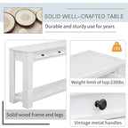 Console Table for Entryway Hallway Sofa Table with Storage Drawers and Bottom Shelf