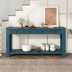 Console Table for Entryway Hallway Sofa Table with Storage Drawers and Bottom Shelf