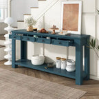 Console Table for Entryway Hallway Sofa Table with Storage Drawers and Bottom Shelf