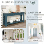 Console Table for Entryway Hallway Sofa Table with Storage Drawers and Bottom Shelf