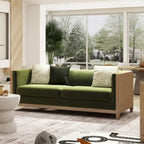 Georgia 81 Oak Wood & Rattan Sofa
