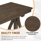 48-Inch Rustic Vintage Console Table --- Farmhouse Style Entryway Table with Open Shelf and Sturdy Construction