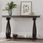 48-Inch Rustic Vintage Console Table --- Farmhouse Style Entryway Table with Open Shelf and Sturdy Construction